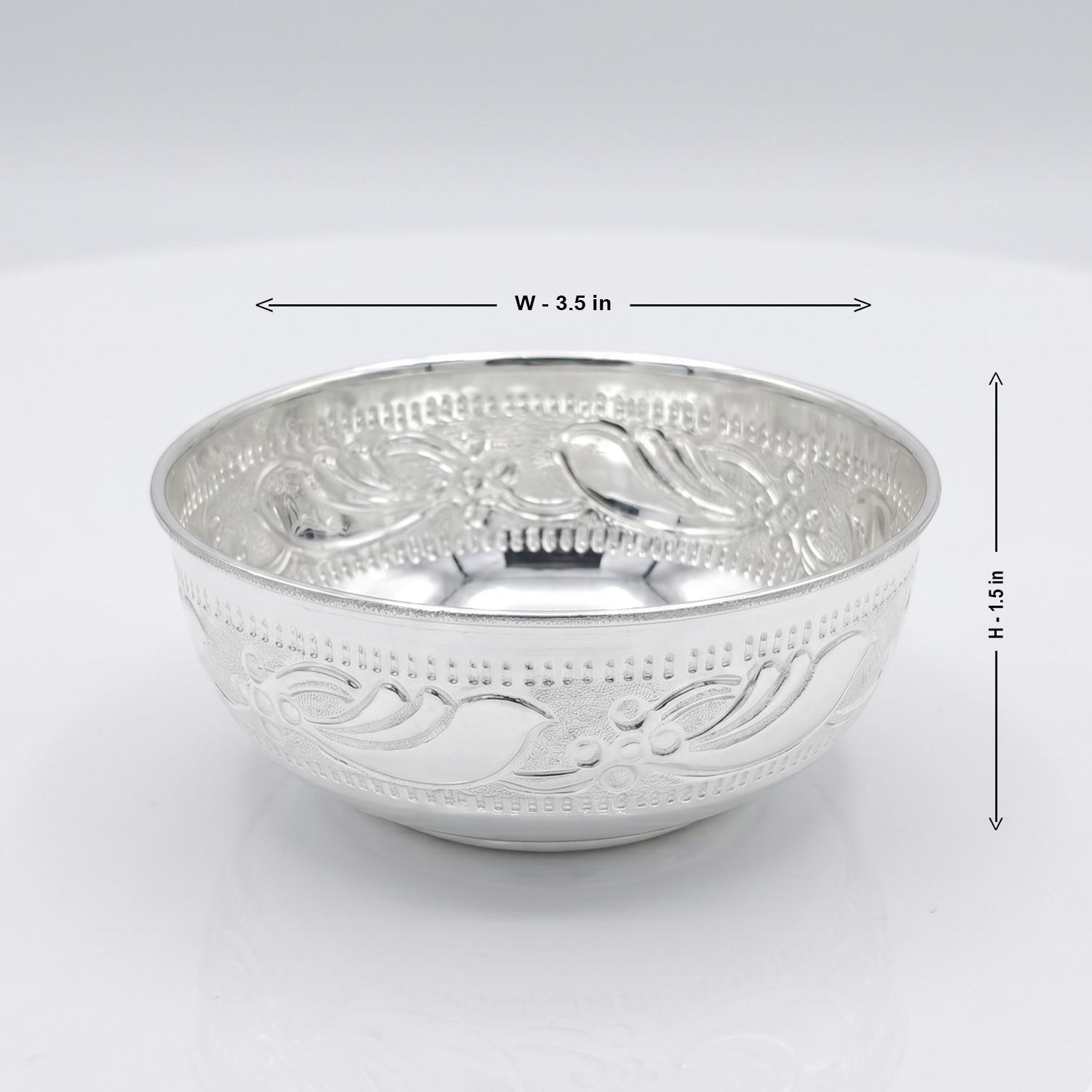 Premium 92.5 Sterling Silver Engraved Bowl