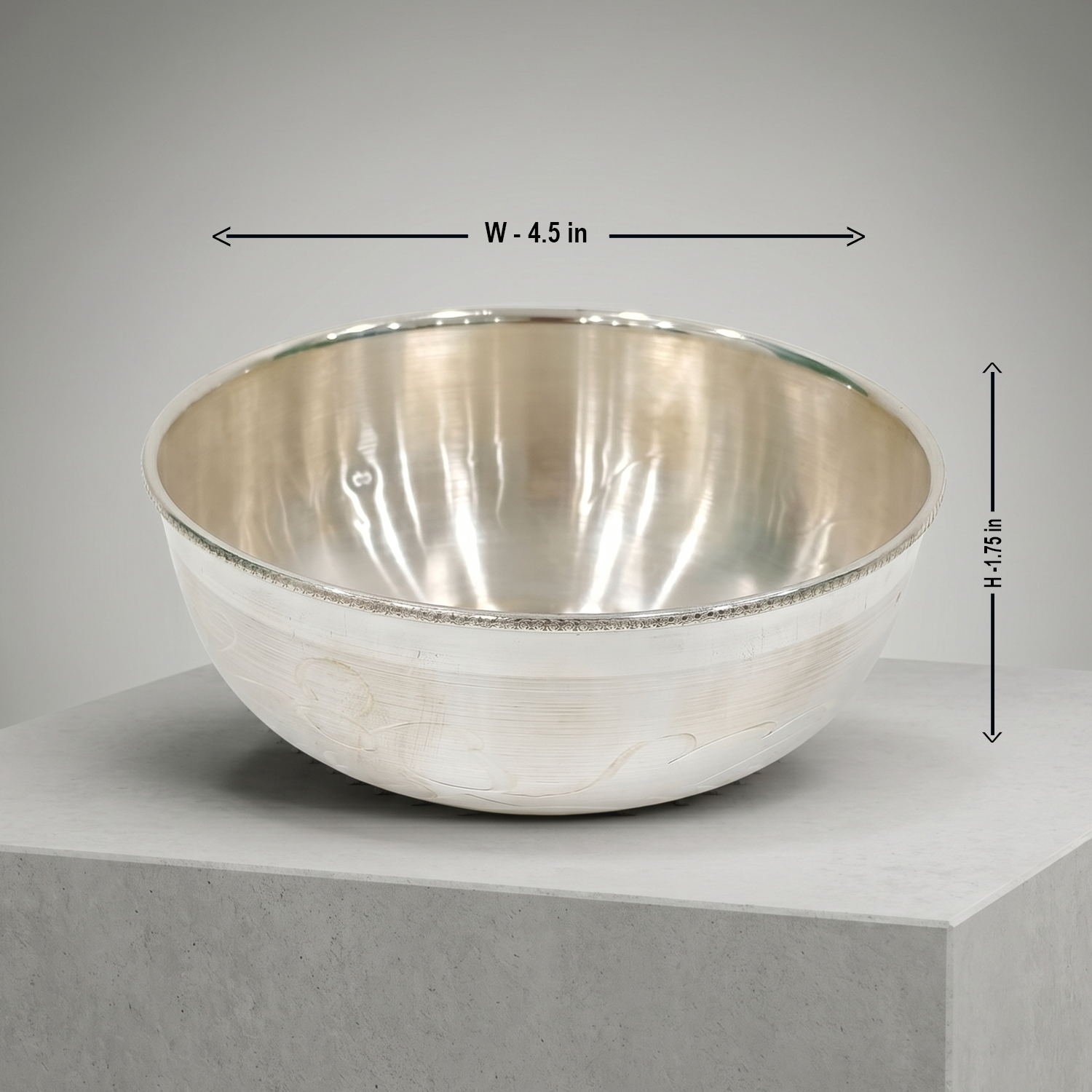 Premium 92.5 Silver Engraved Bowl