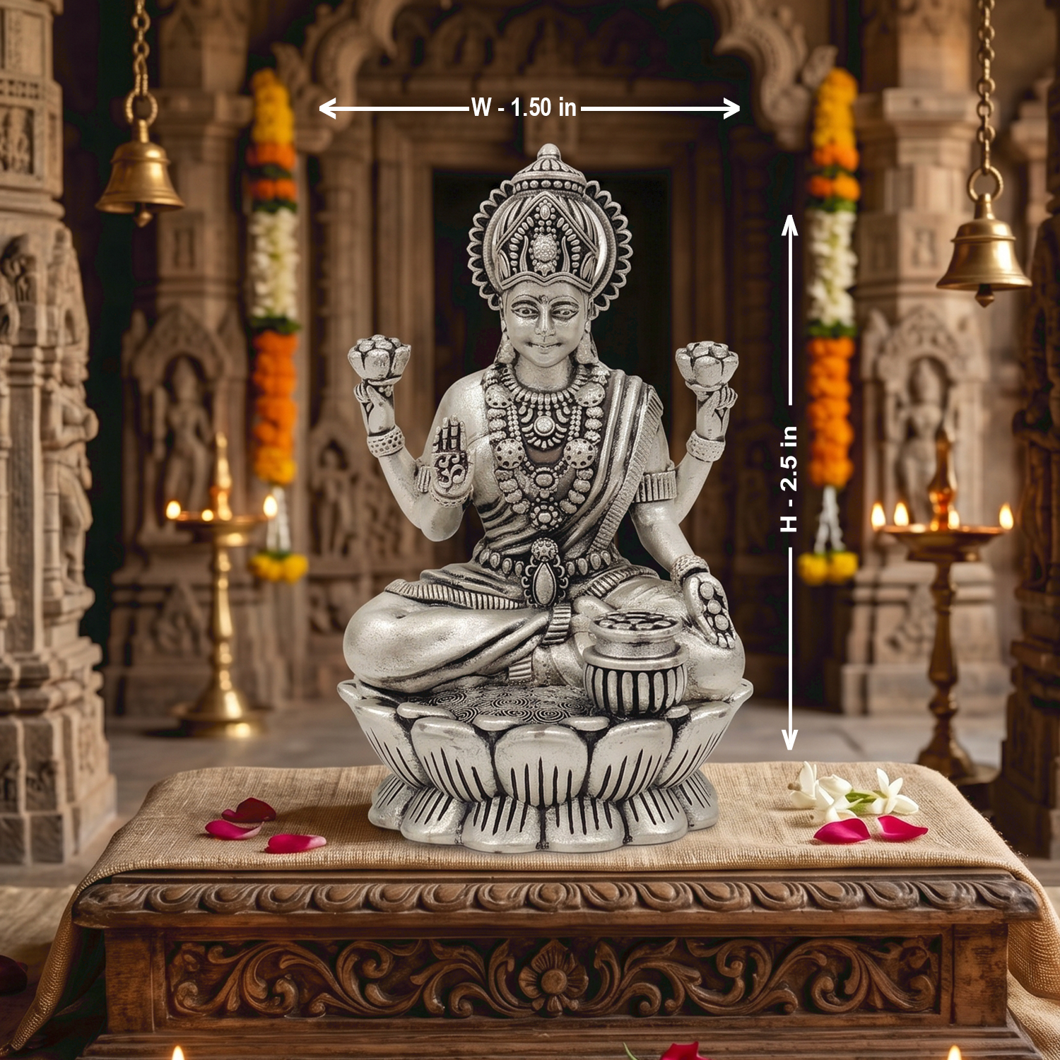 92.5 Silver Lakshmi Statue