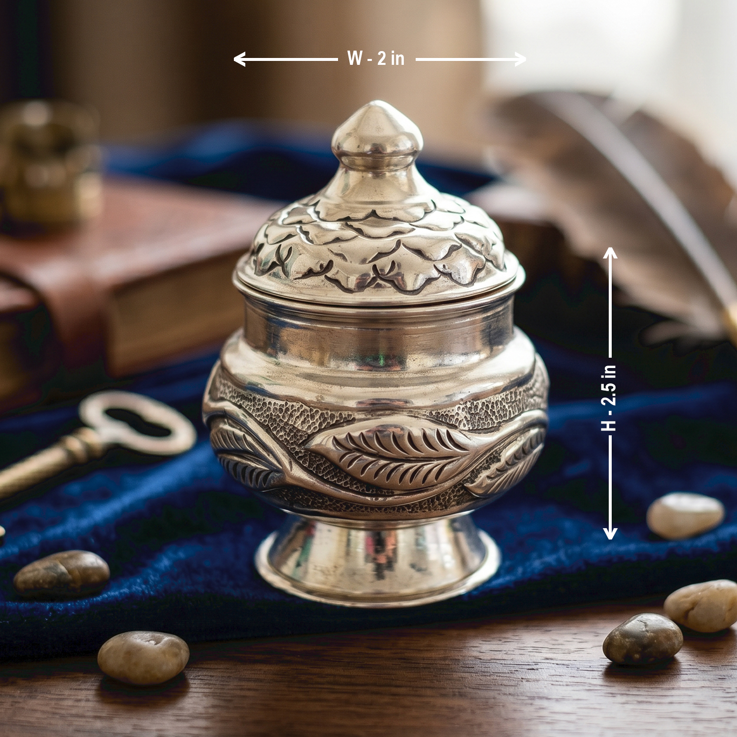 92.5 Silver Kumkum Box