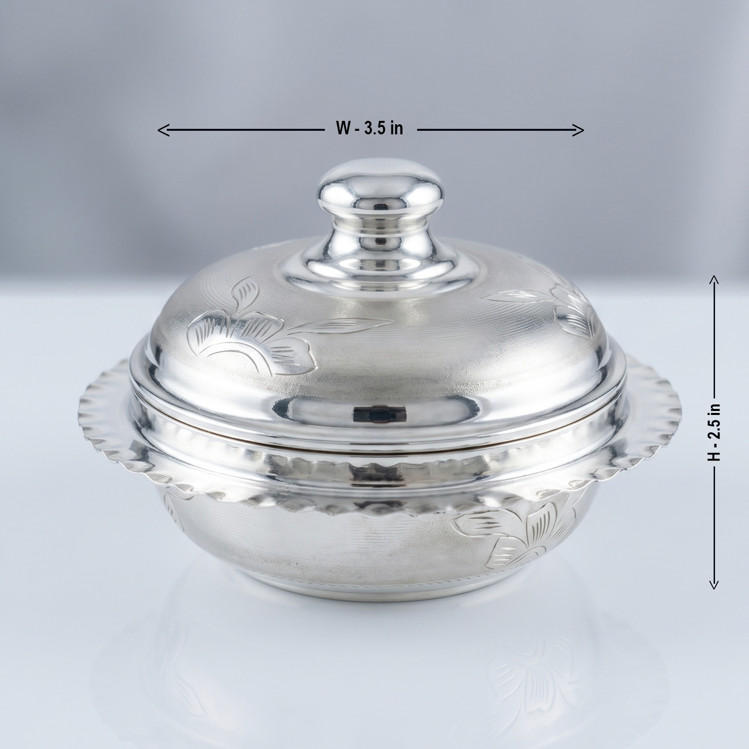 92.5 Sterling Silver Serving Bowl with Lid