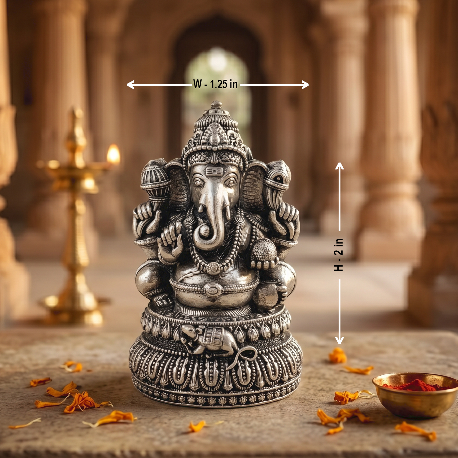 92.5 Silver Lord Ganesha Statue