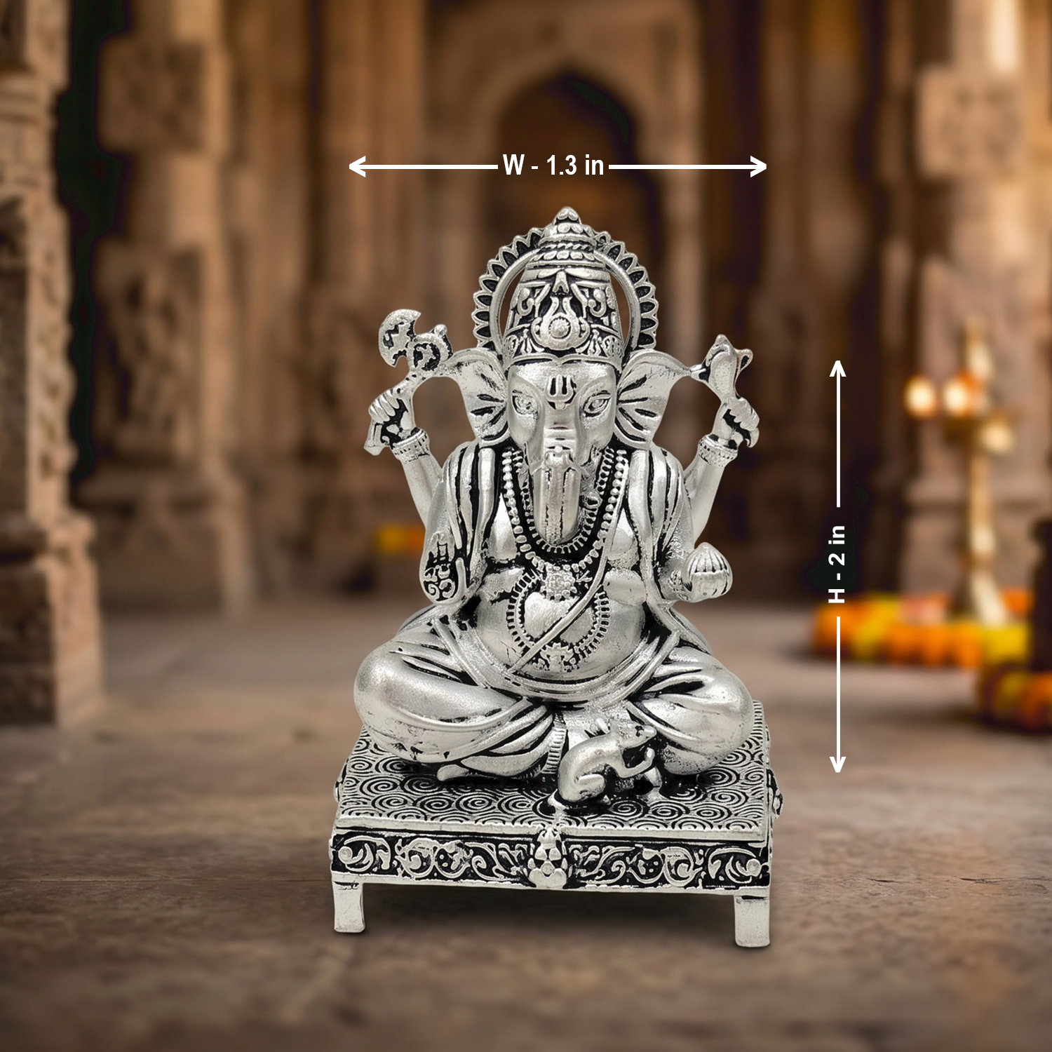 92.5 Silver Lord Ganesha Statue