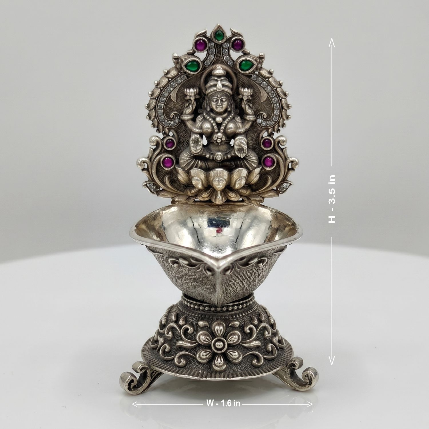 92.5 Silver Goddess Lakshmi Antique Silver
